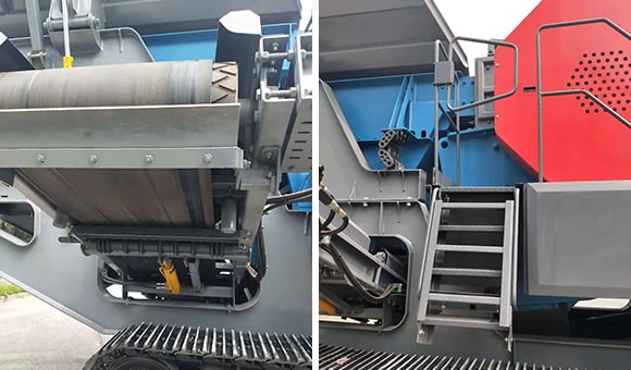 crawler mobile crusher structure motor