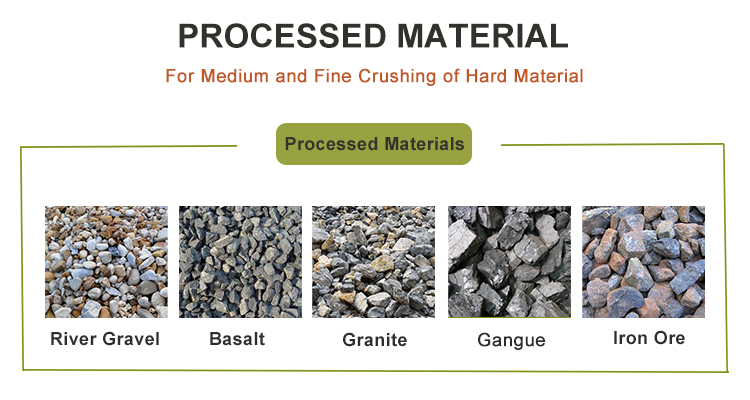 cone crusher processed rock